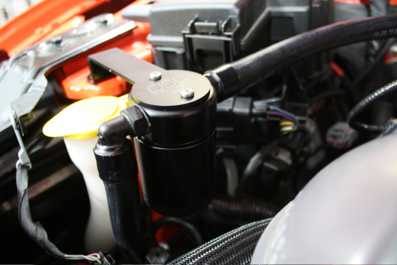 J&L 15-19 Ford Mustang GT/15-19 Ford Mustang GT350 Passenger Side Oil Separator 3.0 - Black Anodized 3030P-B 3030P-B Photo - Primary