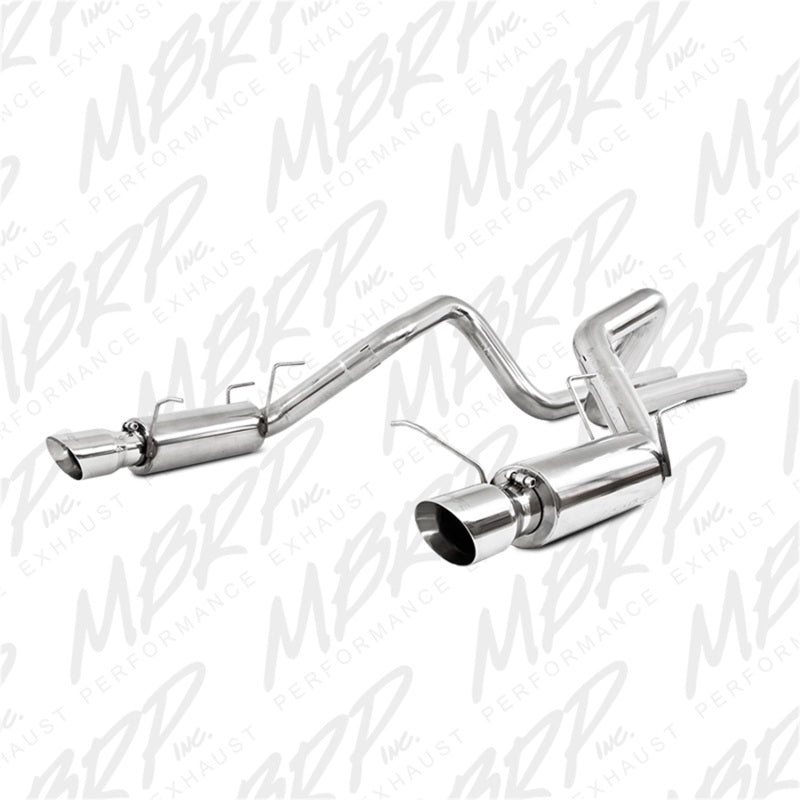 MBRP 11-12 Ford Shelby GT 500 T304 3in Cat Back Dual Split Rear Race Version 4.5in Tips S7260304 S7260304 Photo - Primary