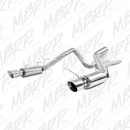 MBRP 11-12 Ford Shelby GT 500 T304 3in Cat Back Dual Split Rear Race Version 4.5in Tips S7260304 S7260304 Photo - Primary