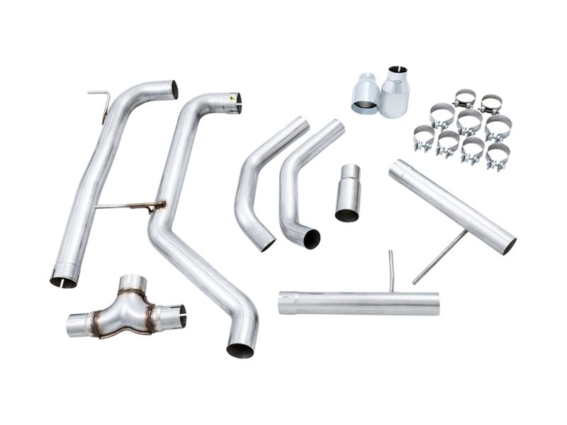 AWE Tuning 18-19 Volkswagen Jetta GLI Mk7 Track Edition Exhaust - Chrome Silver Tips (Fits OEM DP) 3020-22034 3020-22034 Photo - out of package