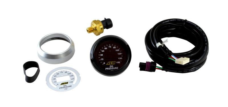 AEM Electronics 52mm Digital Oil Pressure Gauge 0-150 PSI 30-4407 Photo - Primary