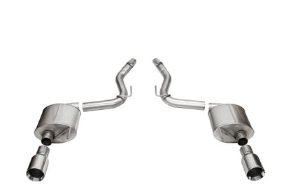 CORSA Performance Corsa 24 Ford Mustang GT Touring Axle-Back Ex.Sys 3.0in Dual Rear Exit w/4.5in Straight Cut Tips 21257 21257 Photo - Primary