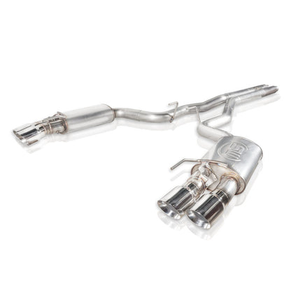 Stainless Works 2018+ Ford Mustang GT 3in Redline Series Catback H-Pipe w/Active Valves & Quad Tips M18CBHFCV M18CBHFCV Photo - Primary