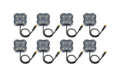 Diode Dynamics Stage Series SXS Rock Light Installer Kit - RGBW M8 w/Controller (8-pack) DD7753C DD7753C User 1