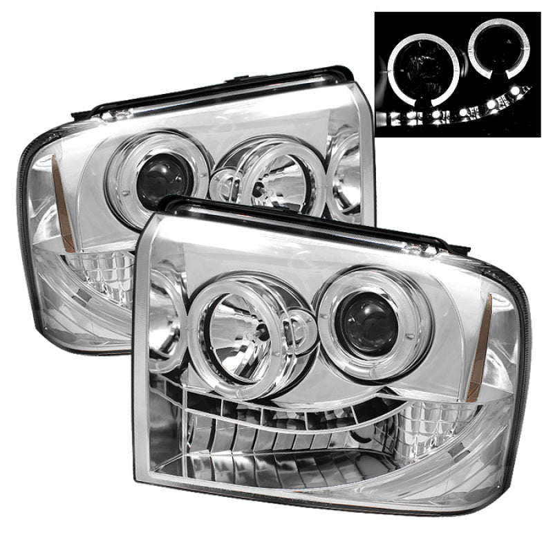 Spyder Ford F250/350/450 Super Duty 05-07 Projector Headlights LED Halo- LED Chrm PRO-YD-FS05-HL-C 5010551 5010551 Photo - Primary