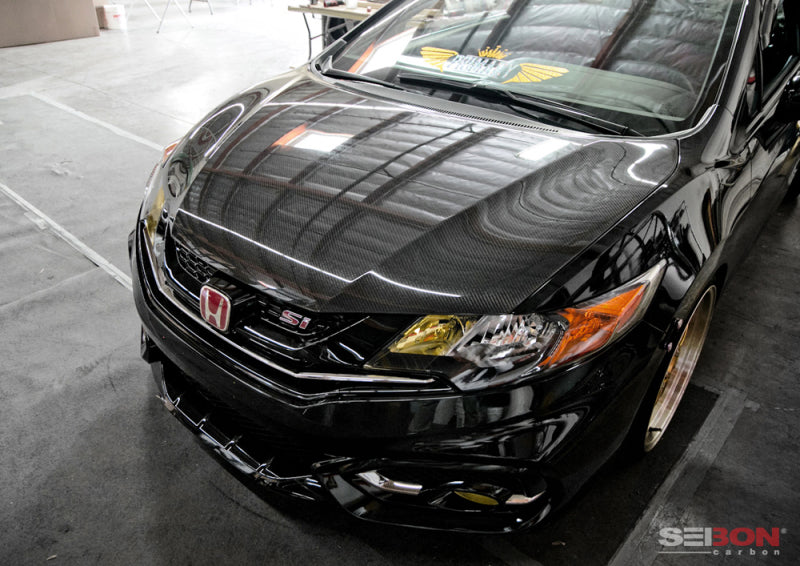 Seibon 2014+ Honda Civic OEM Style Carbon Fiber Hood HD14HDCV2D-OE HD14HDCV2D-OE Photo - Primary