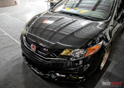 Seibon 2014+ Honda Civic OEM Style Carbon Fiber Hood HD14HDCV2D-OE HD14HDCV2D-OE Photo - Primary