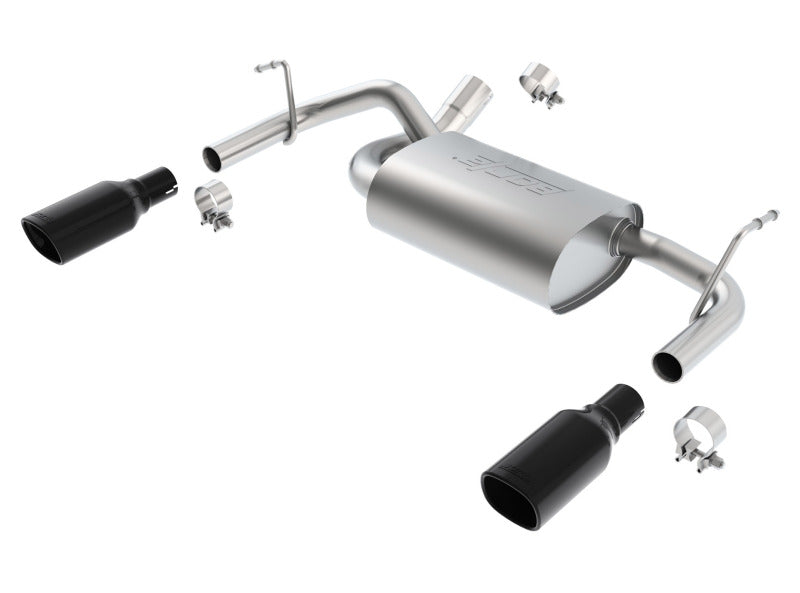 Borla 12-16 Jeep Wrangler 3.6AT/MT 4WD 2+4DR S/ SQ /RL/AC SR 2.5in, 2in Tip 3.5 sqx8 Black Chrome 11834BC 11834BC Photo - Primary
