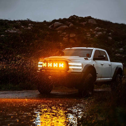 KC HiLiTES SlimLite 8in. LED Light Shield (Shield Only) - Amber 5208 5208 Photo - lifestyle view