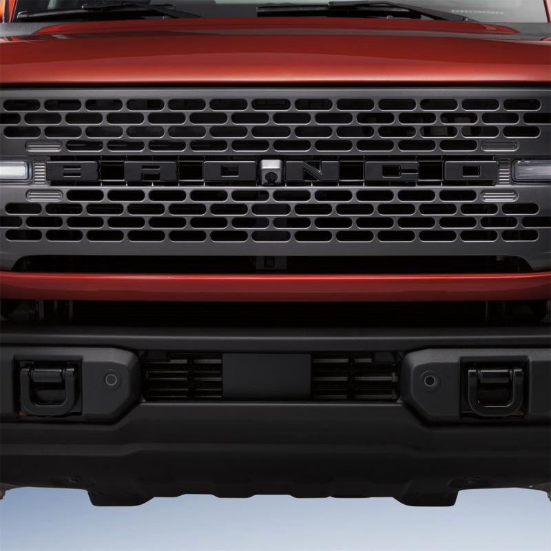 Ford Racing 2021+ Bronco Grille Lettering Overlay Kit - Black M-1447-BLMB