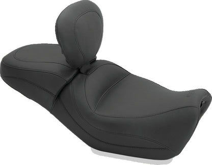 Mustang Motorcycle Mustang 15-21 Harley Street Standard Touring 1PC Seat w/Driver Backrest - Black 79786 79786 Photo - Primary