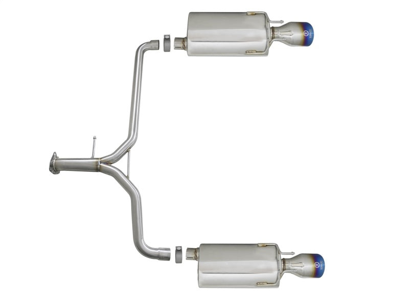 aFe Takeda 2.25-1.75in 304 SS Axle-Back Exh w/Blue Flame Tips 13-17 49-36604-L Photo - Unmounted