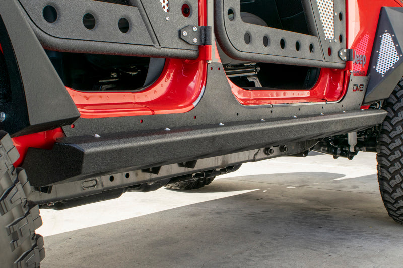 DV8 Offroad 2007-2018 Jeep Wrangler JK (2-door) Frame Mounted Sliders SRSOTB-13 SRSOTB-13 Photo - Mounted