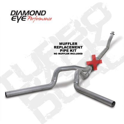 Diamond Eye Performance Diamond Eye KIT 4in TB MFLR RPLCMENT PIPE DUAL AL: 94-02 DODGE CUMMINS 5.9L K4214A-RP K4214A-RP Photo - Primary