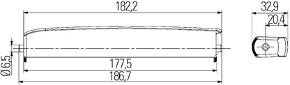 Hella 30 Deg 12V Daytime Running Light Kit 980850801 980850801 Technical Drawing