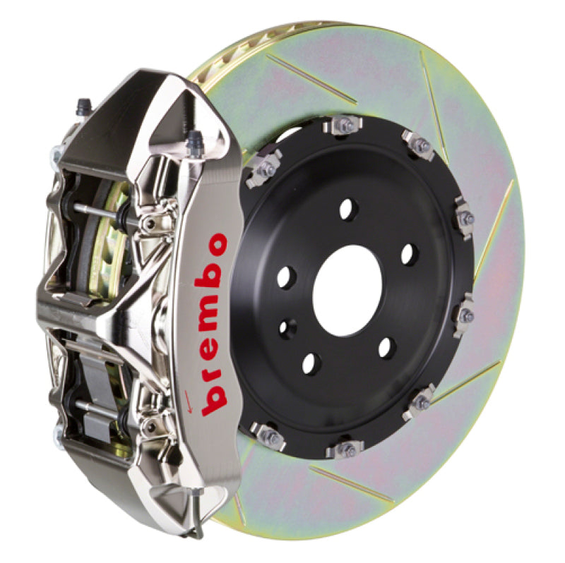 Brembo 08-17 A5 Front GTR BBK 6 Piston Billet 380x34 2pc Rotor Slotted Type1-Nickel 1N2.9050AR 1N2.9050AR Photo - Primary