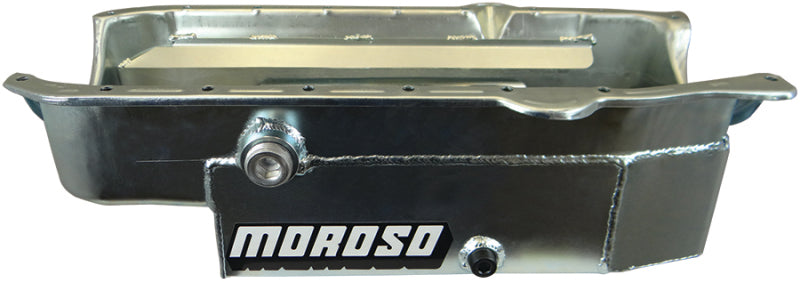 Moroso 86-Up Chevrolet Small Block (w/1in Inspection Bung) Wet Sump 8qt 6.5in Steel Oil Pan 21327 21327 Photo - Primary