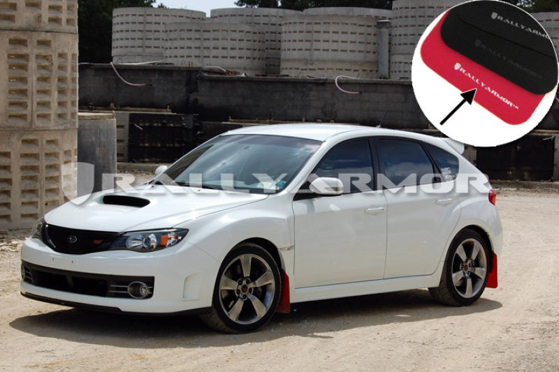 Rally Armor 2008-14 STI Red Mud flap White logo MF15-UR-RD/WH User 1