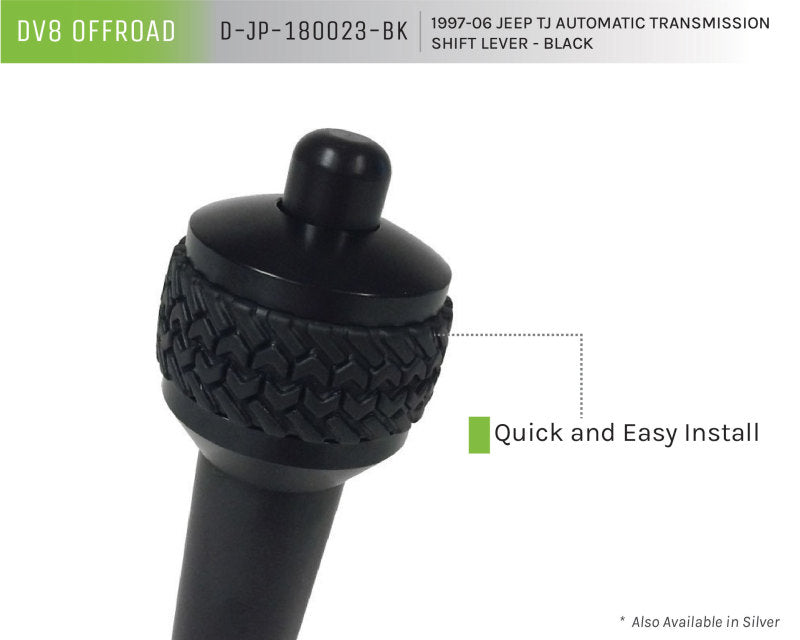DV8 Offroad 1997-06 Jeep TJ Auto Shift Lever Black D-JP-180023-BK D-JP-180023-BK Product Brochure - a specific brochure describing a Product