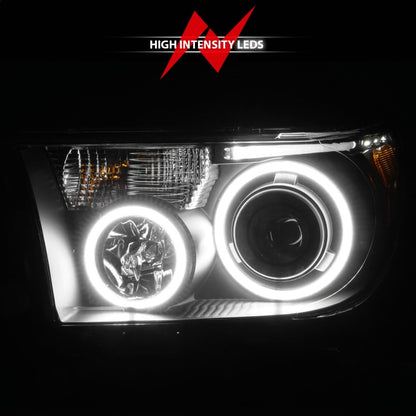 Anzo 2007-2013 Toyota Tundra Projector Headlights w/ Halo Black (CCFL) 111174 Photo - Unmounted