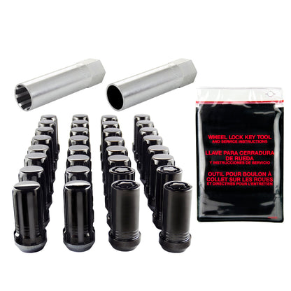 McGard SplineDrive Tuner 8 Lug Install Kit w/Locks & Tool (Cone) M14X1.5 / 1in. Hex - Blk 65810BK 65810BK Photo - Primary