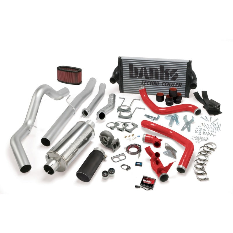 Banks Power 94-97 Ford 7.3L CCLB Auto PowerPack System - SS Single Exhaust w/ Black Tip 46356-B 46356-B Photo - Primary