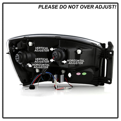 SPYDER 06-08 Dodge Ram 1500 LED Headlights - Black PRO-YD-DR06PL-BK 5088178 5088178 User 6