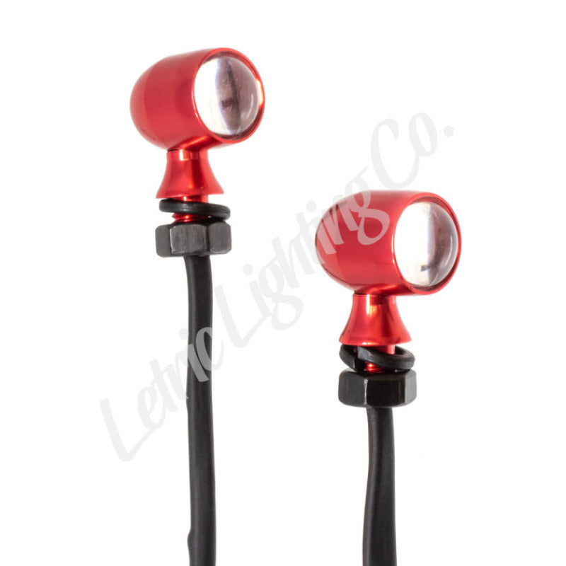Letric Lighting 12mm Mini Red Running Red Turn Signal LEDs - Red Anodized LLC-45CR-RR LLC-45CR-RR Photo - Primary