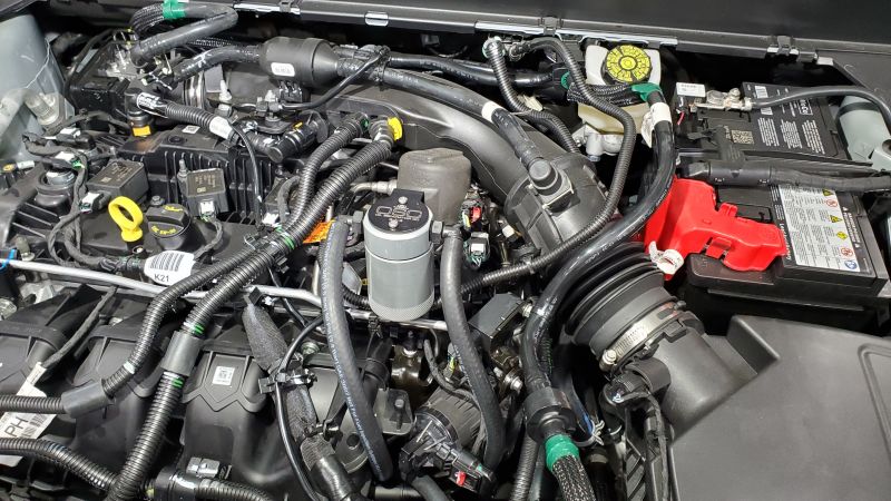 J&L 19-22 Ford/Lincoln SUVs & Trucks w 2.0 EcoBoost Driver Side Oil Separator 3.0 - Clear Anodized 3044D-C 3044D-C User 1
