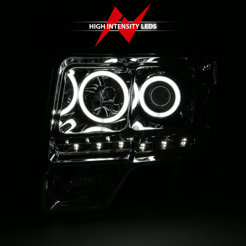 Anzo 2009-2014 Ford F-150 Projector Headlights w/ Halo Chrome (CCFL) G2 111297 User 6