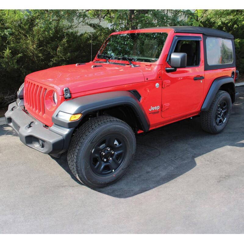Westin 2018-2019 Jeep Wrangler JL Wade Slim Wind Deflector 2pc - Smoke 72-51468 72-51468 Photo - Mounted