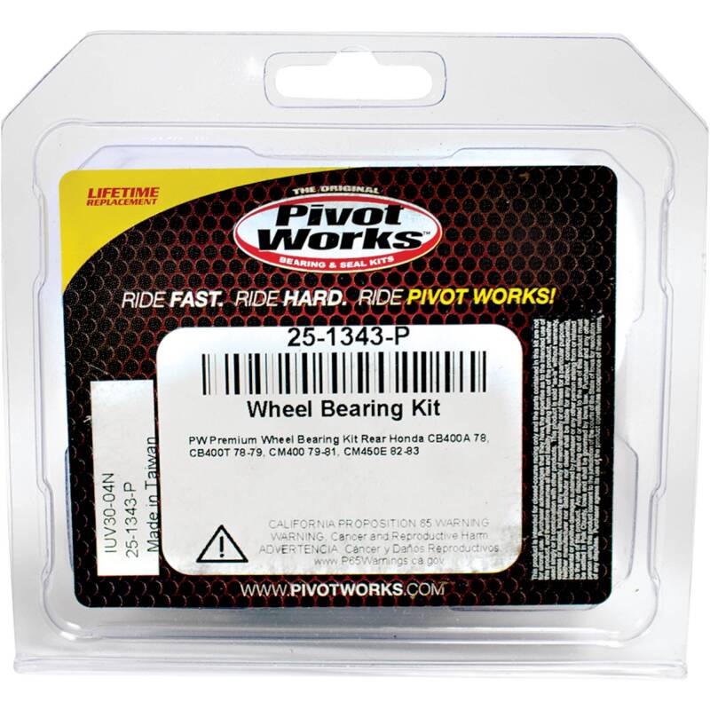 Pivot Works Honda Wheel Bearing Kit Premium Bearings 25-1343-P 25-1343-P Photo - Primary