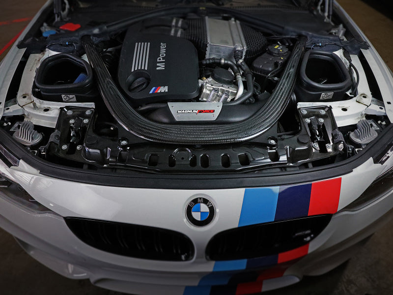 aFe POWER Magnum FORCE Stage-2 Pro 5R Cold Air Intake System 15-19 BMW M3/M4 3.0L 54-13032R 54-13032R Photo - Mounted