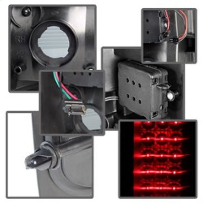 SPYDER Xtune Chevy Silverado 07-13 LED Tail Lights Black Smoke ALT-JH-CS07-LED-BKSM 5077493 5077493 Photo - Unmounted