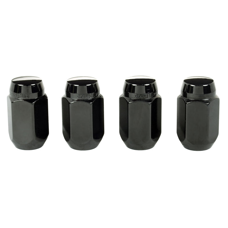 McGard Hex Lug Nut (Cone Seat) 1/2-20 / 13/16 Hex / 1.5in. Length (4-Pack) - Black 64030 64030 Photo - out of package