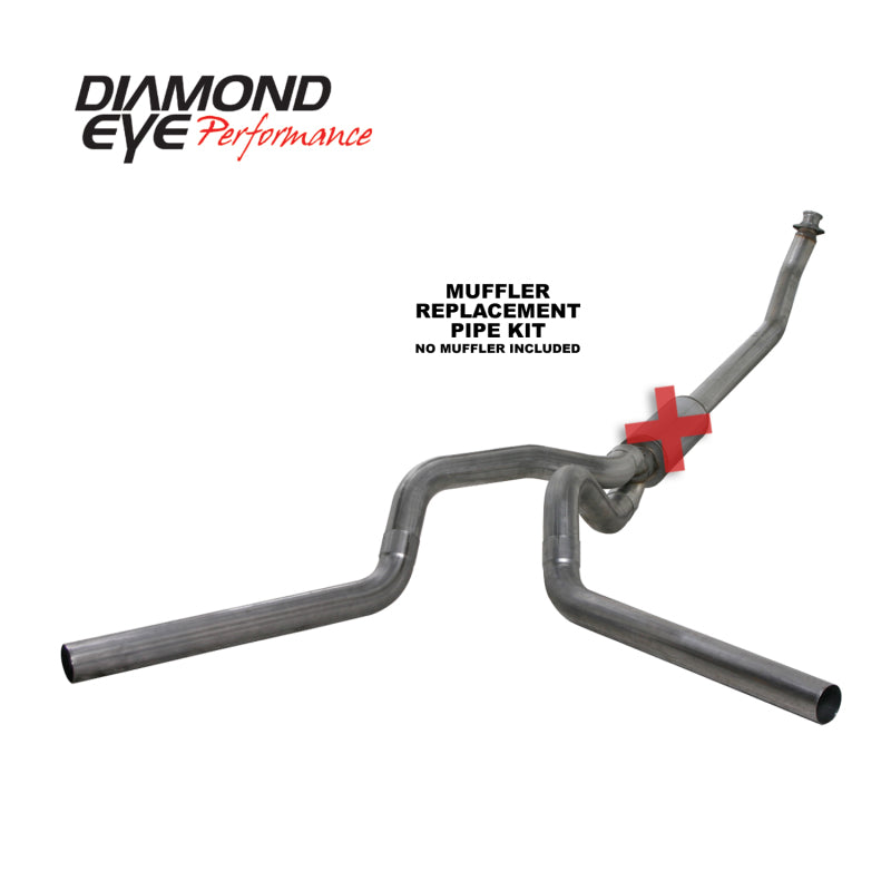 Diamond Eye Performance Diamond Eye KIT 4in TB MFLR RPLCMENT PIPE DUAL SS: 94-02 DODGE CUMMINS 5.9L K4214S-RP K4214S-RP Photo - Primary