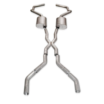 Stainless Works Chevy Camaro 1967-69 Exhaust 2.5in Stainless with X-Pipe CA676925CS CA676925CS Photo - Primary