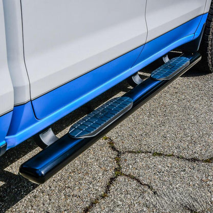 Westin 19-21 Chevrolet Silverado Crew Cab PRO TRAXX 6 Oval Nerf Step Bars - Black 21-64135 21-64135 Photo - Mounted