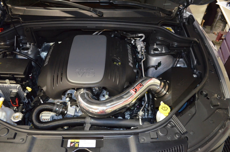 Injen Wrinkle Black Power-Flow Air Intake 14-17 Dodge Durango R/T 5.7L V8 PF5022WB Photo - Mounted