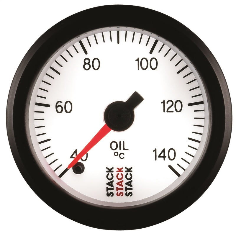 Autometer Stack 52mm 40-140 Deg C 1/8in NPTF Male Pro Stepper Motor Oil Temp Gauge - White ST3359 ST3359 User 4
