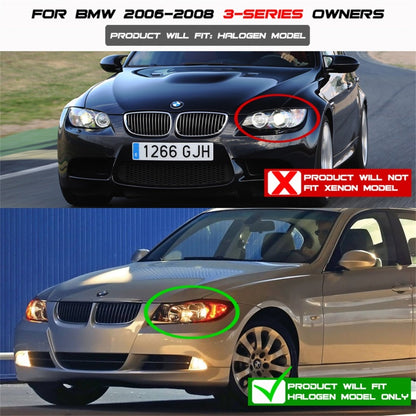 Spyder BMW E90 3-Series 06-08 Projector LED Halo Amber Reflctr Rplc Bulb Smke PRO-YD-BMWE9005-AM-SM 5009029 5009029 Photo - Mounted