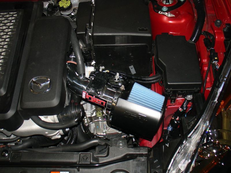 Injen Black Short Ram Intake 07-10 Mazdaspeed 3 2.3L Turbo 4 Cyl SP6063BLK Photo - Mounted