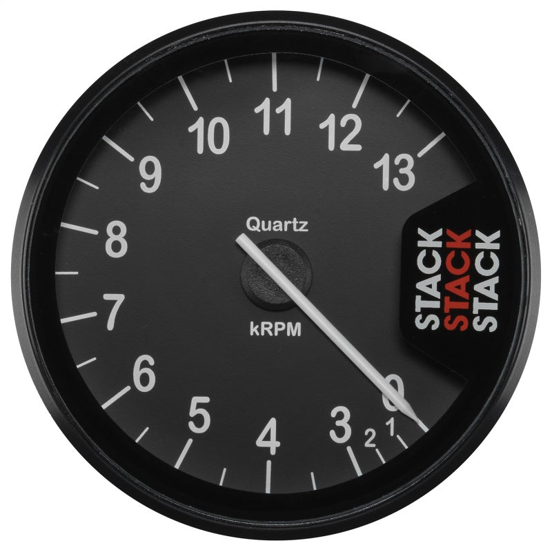 Autometer Stack Clubman Tachometer 80mm 0-3-13K RPM - Black ST200-0313 ST200-0313 Photo - Primary