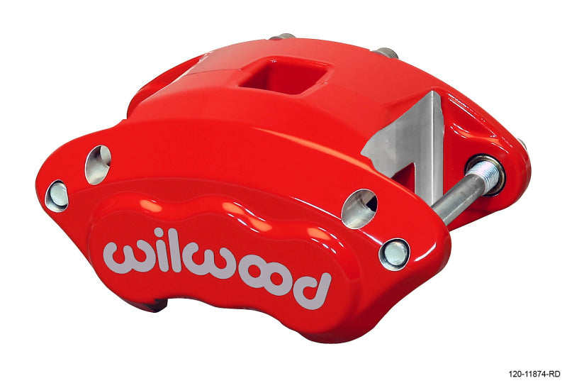 Wilwood Caliper-D154-Red, 1.12/1.12" Pistons, 1.04" Disc 120-11874-RD Photo - Primary