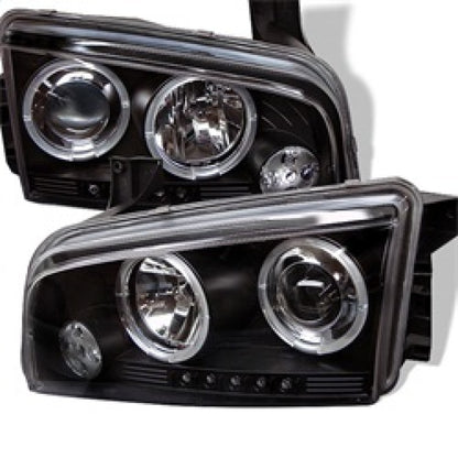 Spyder Dodge Charger 06-10 Projector Headlights Halogen Only - LED Halo LED Blk PRO-YD-DCH05-LED-BK 5009739 5009739 Photo - Primary