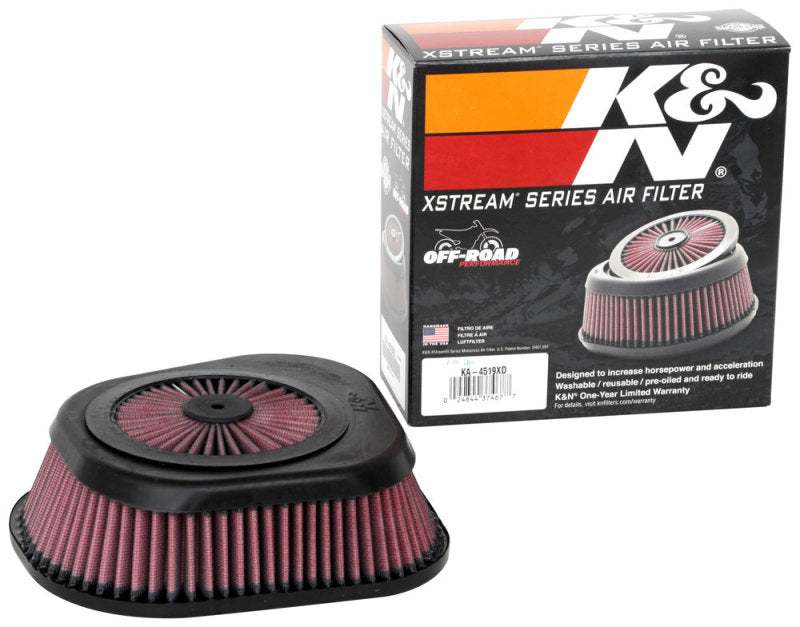 K&N Engineering K&N 19-21 Kawasaki KX450/KX450X/KX250/KX250 Replacement Air Filter KA-4519XD KA-4519XD Photo - out of package