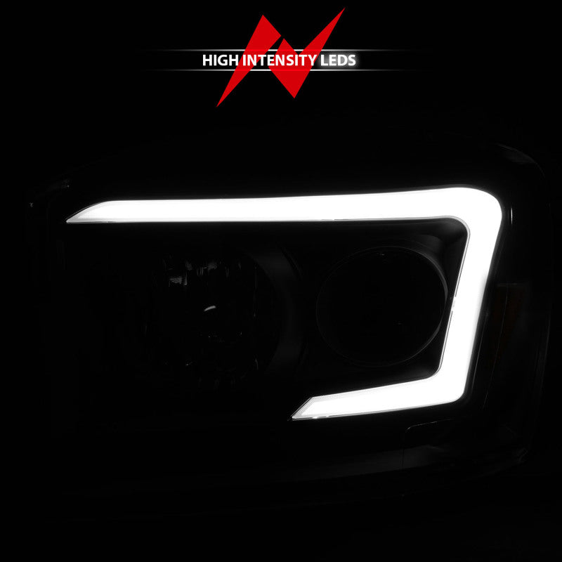 Anzo 06-09 Dodge RAM 1500/2500/3500 Headlights Black Housing/Clear Lens (w/ Light Bars) 111524 111524 Photo - Unmounted