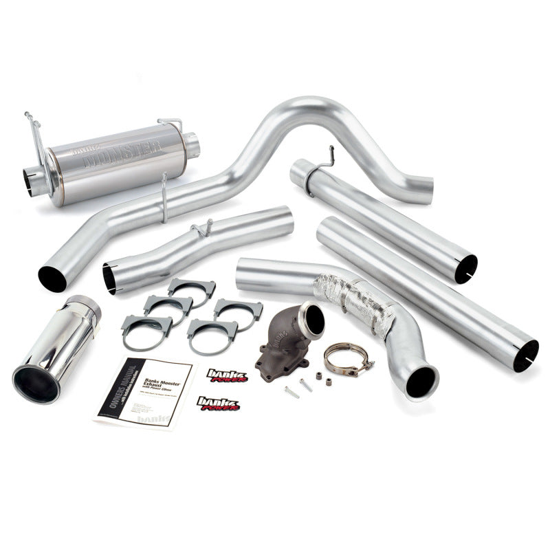 Banks Power 00-03 Ford 7.3L / Excursion Monster Exh w/ Power Elbow - SS Single Exh w/ Chrome Tip 48654 48654 Photo - Primary