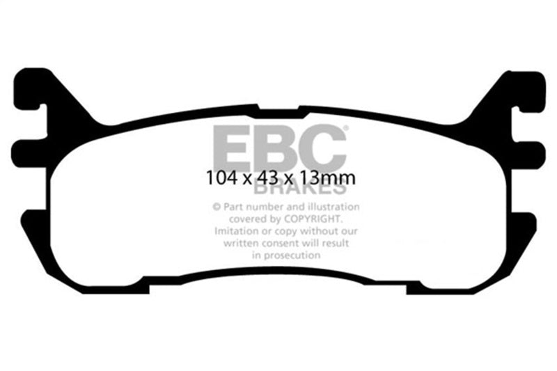 EBC P31003C Red Stuff Rear Brake Pads for 94-05 Mazda Miata DP31003C Photo - Primary