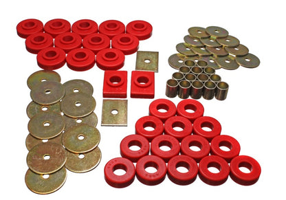 Energy Suspension Body Mount Set Red Chevrolet Bel Air All 1955-1957 3.4106R Photo - Primary